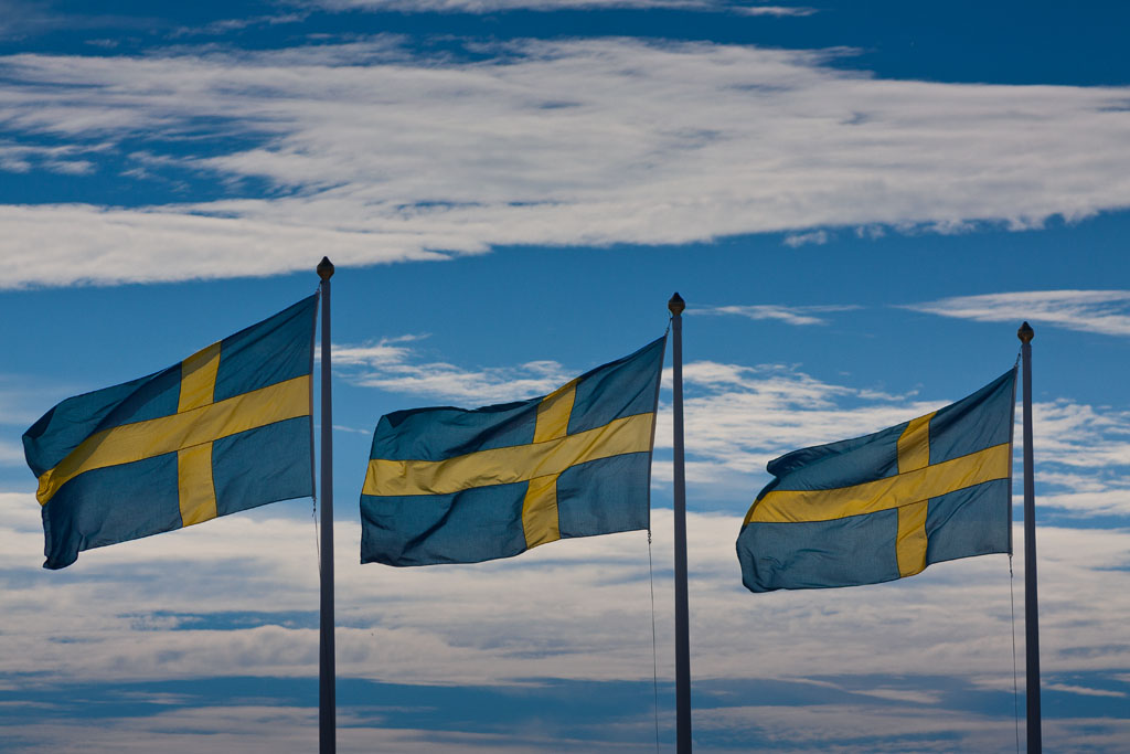 Schwedische Flaggen